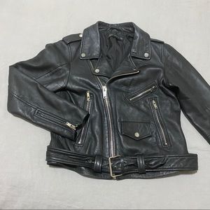 Zara Women’s Leather Biker Jacket